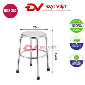 ghế đôn inox 29x45cm