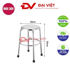 ghế đôn inox 29x55cm