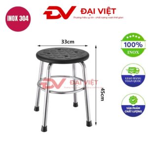 ghế đôn inox 33x45cm