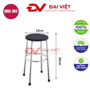 ghế đôn inox 33x65cm