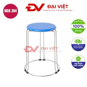 ghế đôn inox tròn 29x45cm
