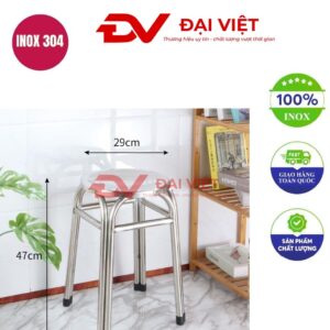 ghế đôn tròn inox 29x55cm