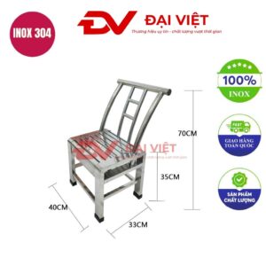 ghế dựa inox 40x33x70cm
