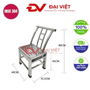 ghế dựa inox 40x35.5x80cm
