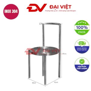 ghế dựa inox 40x42x77cm