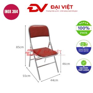ghế dựa inox 44x55x85cm