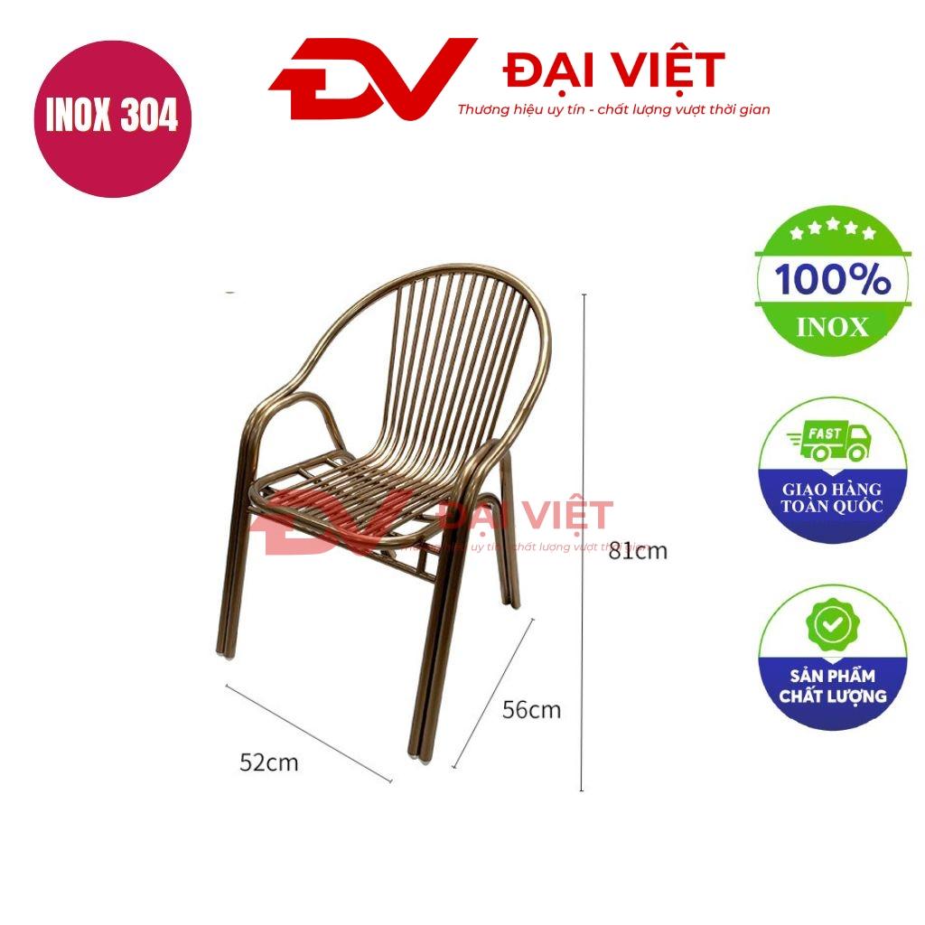 ghế dựa inox mạ vàng 52x56x81cm