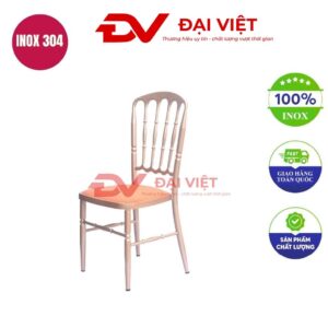 ghế tụa lưng inox bọc nệm 46x37x80cm