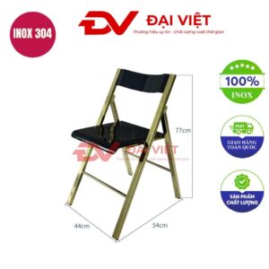 ghế xếp inox 44x54x77cm
