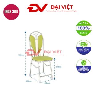 ghế xếp inox bọc nệm GC05