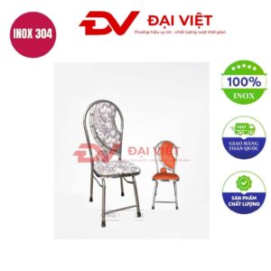 ghế xếp inox bọc nệm GC15