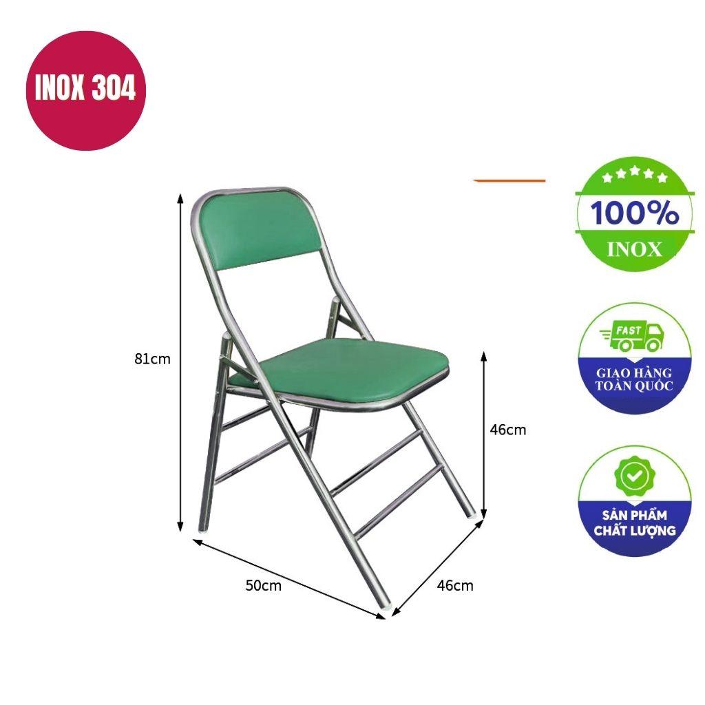 Cấu tạo chi tiết và thông số kỹ thuật ghế xếp inox bọc nệm GC31