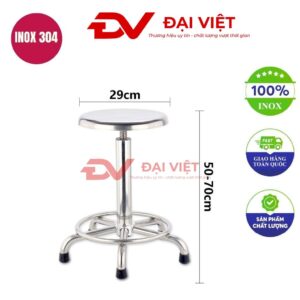 ghế xoay inox 29x50cm