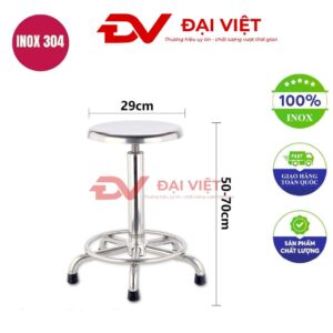 ghế xoay inox 29x70cm