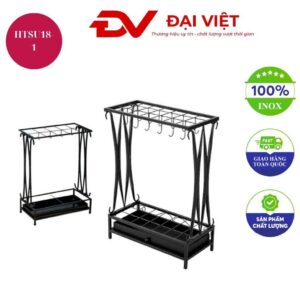 Giá để ô dù thép sơn tĩnh điện đen loại 18 ô