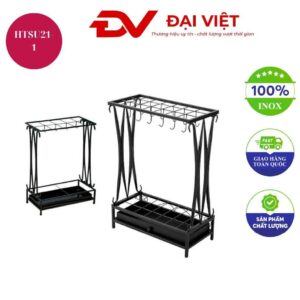 Giá để ô dù thép sơn tĩnh điện đen loại 21 ô