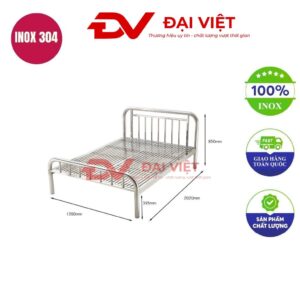 Giường bệnh inox 2020x1200x850mm