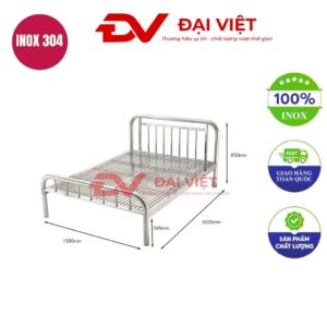 Giường bệnh inox 2020x1500x850mm
