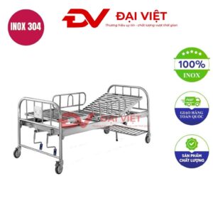 Giường inox 2 tay quay 2060x900x530mm