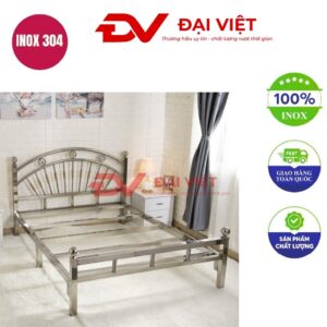 Giường inox hoa văn 1m5x2m