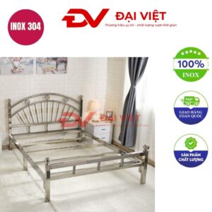 Giường inox hoa văn 1m8x2m