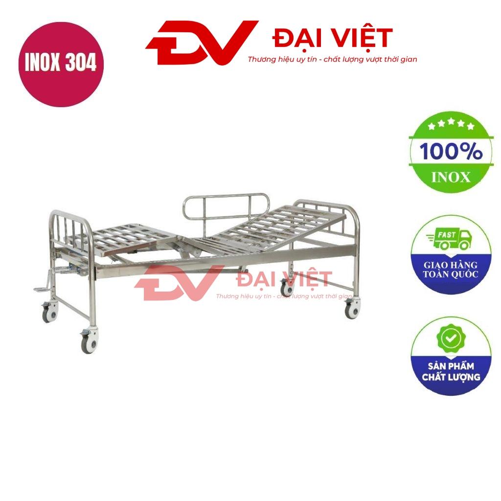 Giường inox nâng đầu 2030x900x500mm