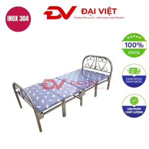 Giường inox xếp gọn 120x190cm