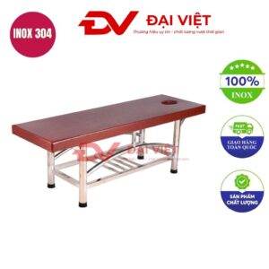 Giường massage inox 1850x700x650mm