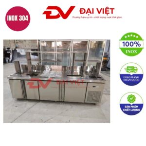 Hệ quầy pha chế inox 2500x800x800mm