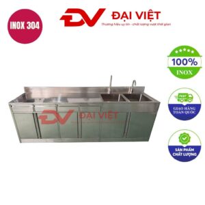 Hệ quầy pha chế inox 3000x800x800mm