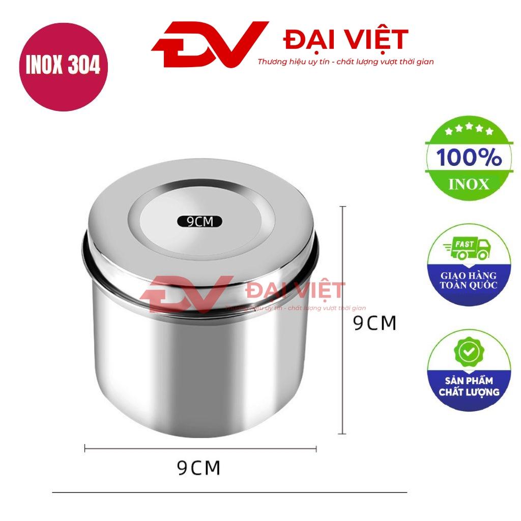 Hộp đựng bông cồn inox y tế 9x9cm
