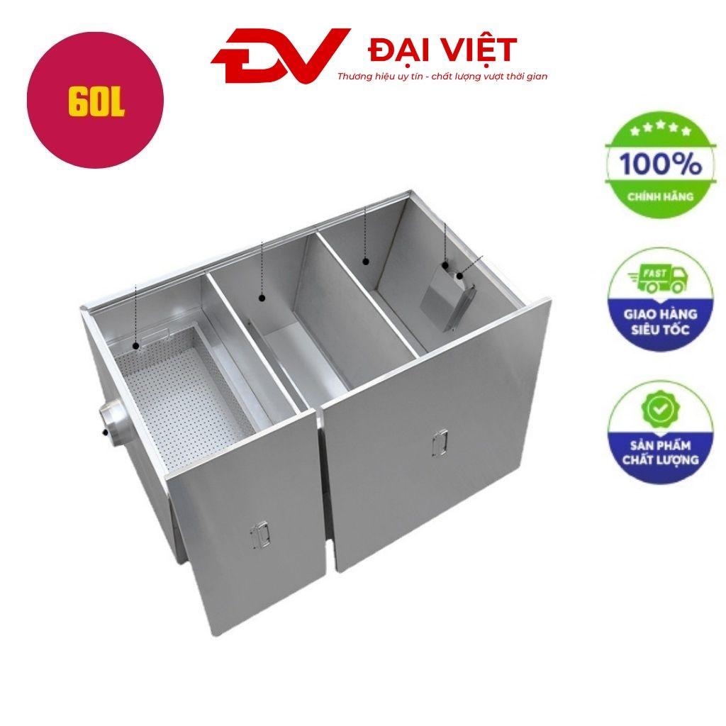 Hộp lọc mỡ inox 70 lít