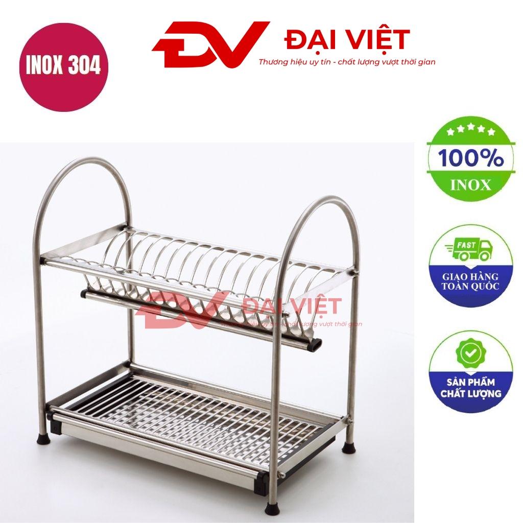 kệ chén 2 tầng inox 40x26x40cm