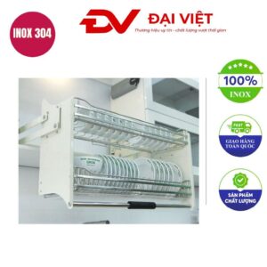 kệ chén inox 2 tầng treo tủ bếp