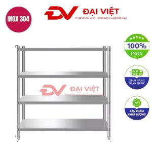 kệ chén inox 4 tầng 1000x400x1500mm