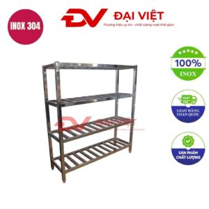 kệ chén inox 4 tầng 1200x500x1800mm