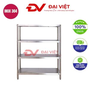 kệ chén inox 4 tầng 1500x400x1500mm