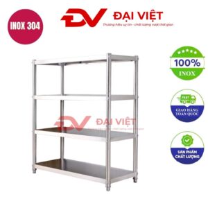 kệ chén inox 4 tầng 1500x500x1500mm