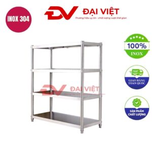 kệ chén inox 4 tầng 1500x500x1800mm