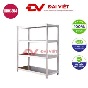 kệ chén inox 4 tầng 1800x400x1500mm