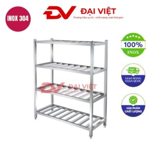 kệ chén inox 4 tầng nan 1500x500x1500mm