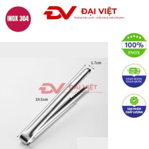 kẹp gắp đá inox 19.5cm