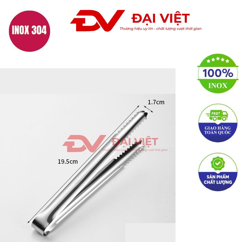 kẹp gắp đá inox 19.5cm