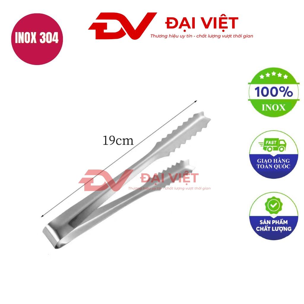 kẹp gắp đá inox 19cm