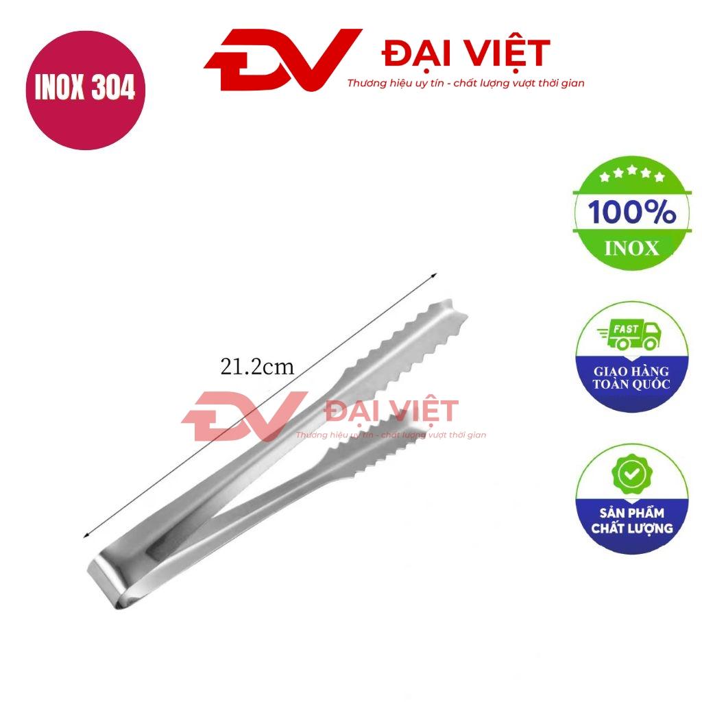 kẹp gắp đá inox 21.2cm
