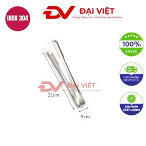 kẹp gắp đá inox 21cm