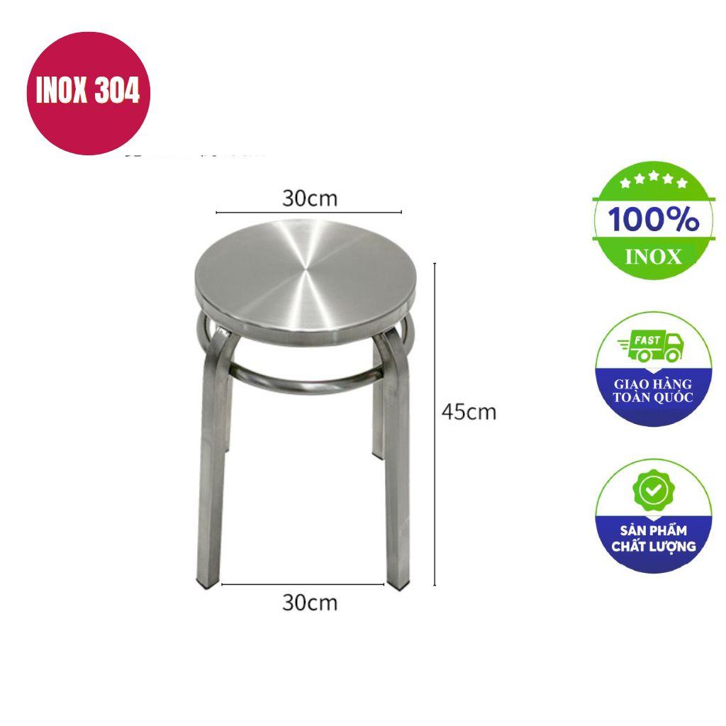 Khung chân ống phi 32 inox 304 tạo liên kết vững chắc cho ghế đôn tròn
