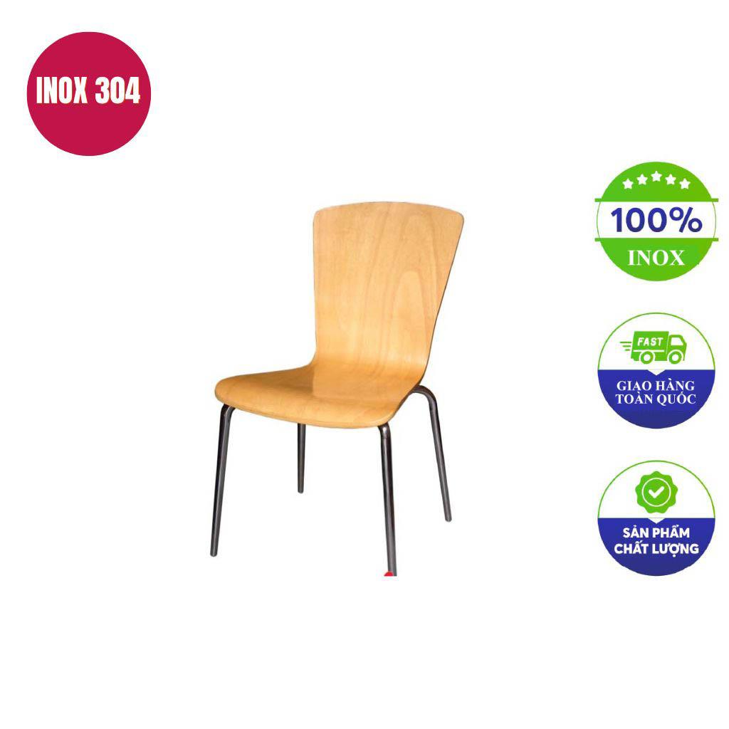 Bố trí không gian quán cafe hiện đại với mẫu ghế chân inox uốn cong GC20 từ xưởng Cơ Khí Đại Việt