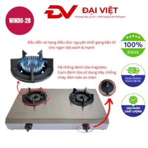 Bếp gas khè công nghiệp WINDO 2 lò khè windo-28