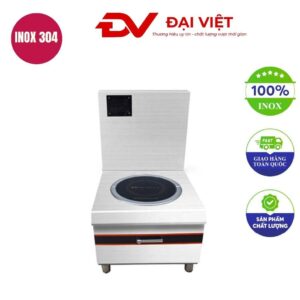 Bếp hầm đơn điện từ 15kw mặt phẳng kính tròn